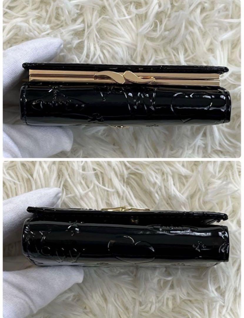 【未使用✨】ヴィヴィアンウエストウッド がま口 財布 エナメル オーブ ブラック