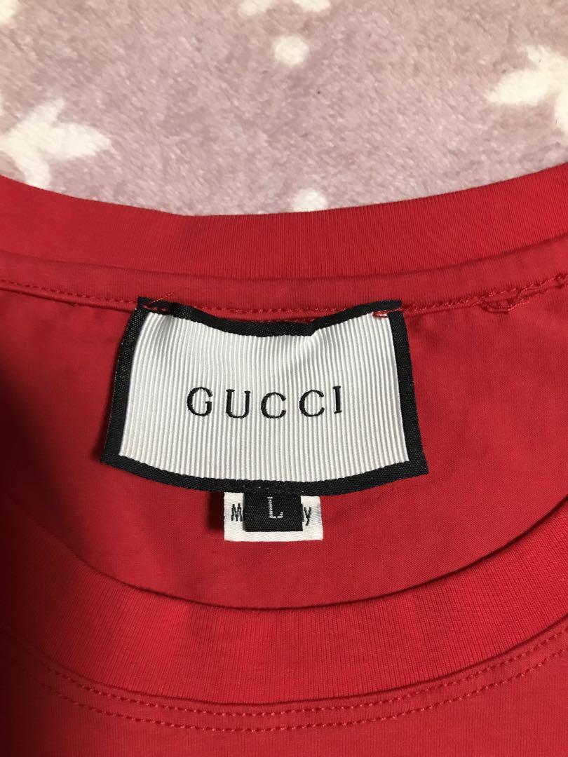 レア❗️GUCCI グッチ　レッドTシャツ　Lサイズ