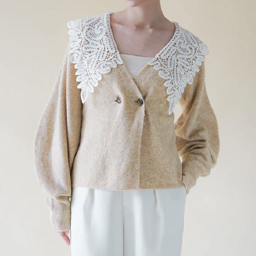 【専用】Acka. lace colloar knit cardigan