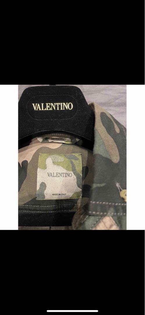 VALENTINO ヴァレンティノ シャツ BDシャツ グリーンカモ 迷彩 44