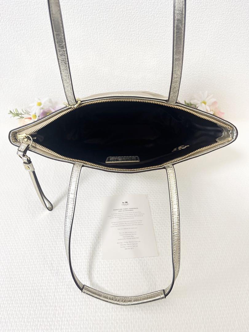 極美品】COACH トートバッグ 肩掛け シグネチャー スパンコール