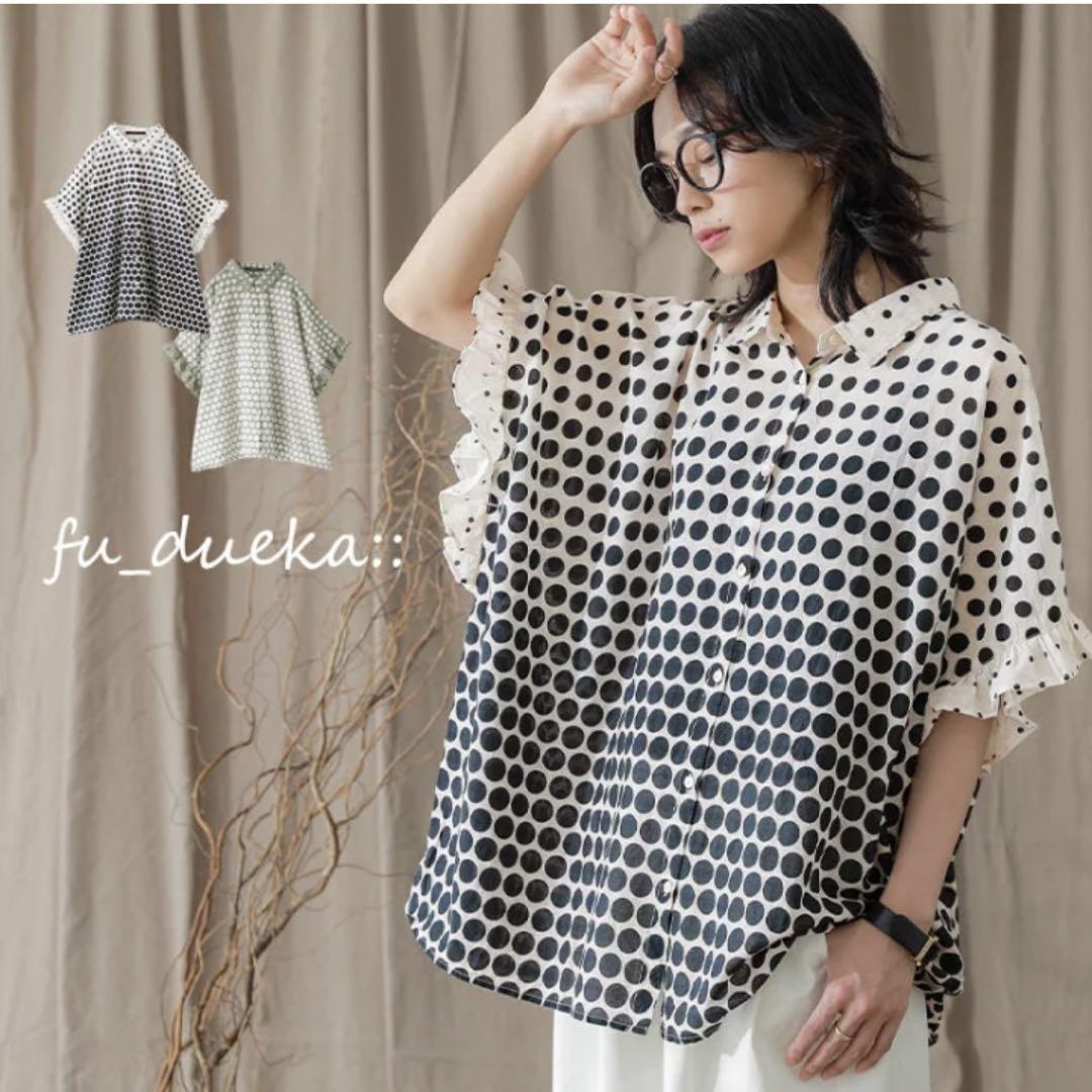 fu-dueka:: エーカ ドット柄シャツ - メルカリ