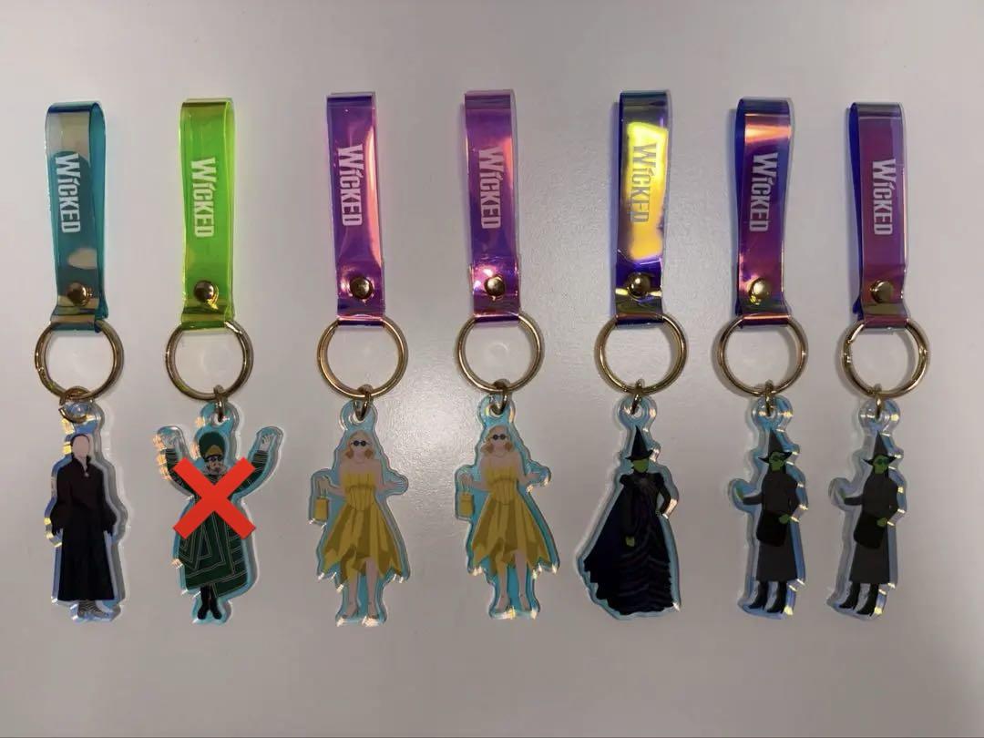 劇団四季 ウィキッド シークレットアクリルキーリング エルファバ グリンダ　他