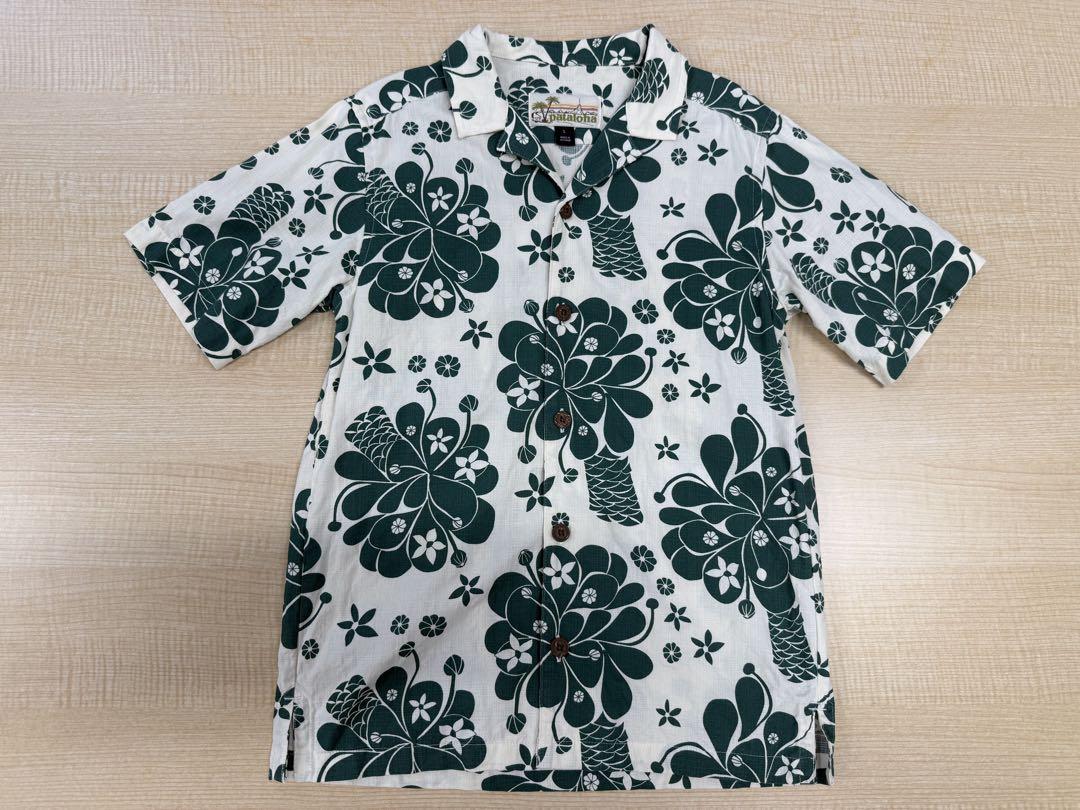 patagonia 花柄 半袖シャツ Lサイズ