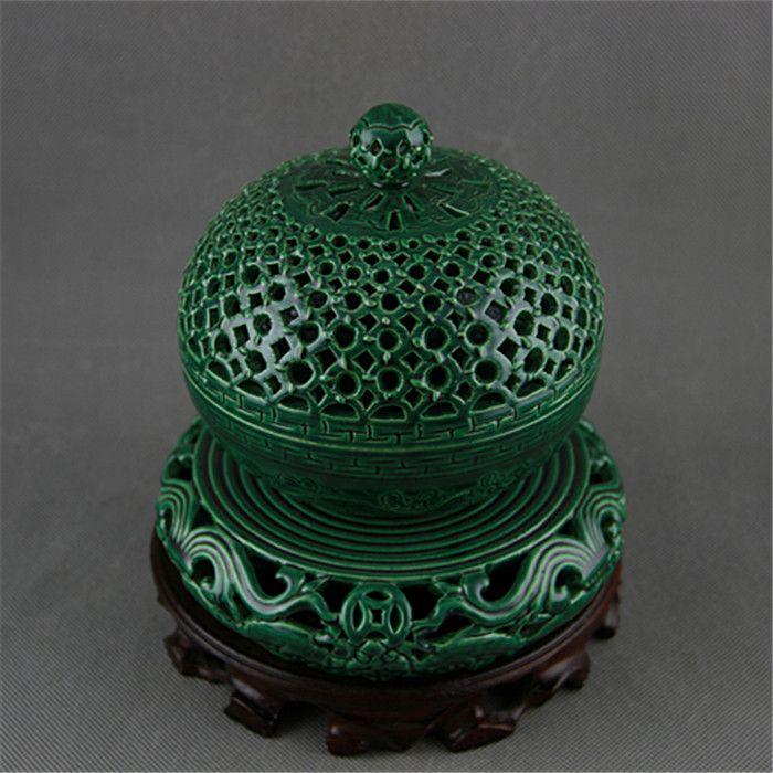 透かし彫り香炉 装飾品 花瓶 収集品 美品 景徳鎮 陶磁器 工芸品 美術品 置物