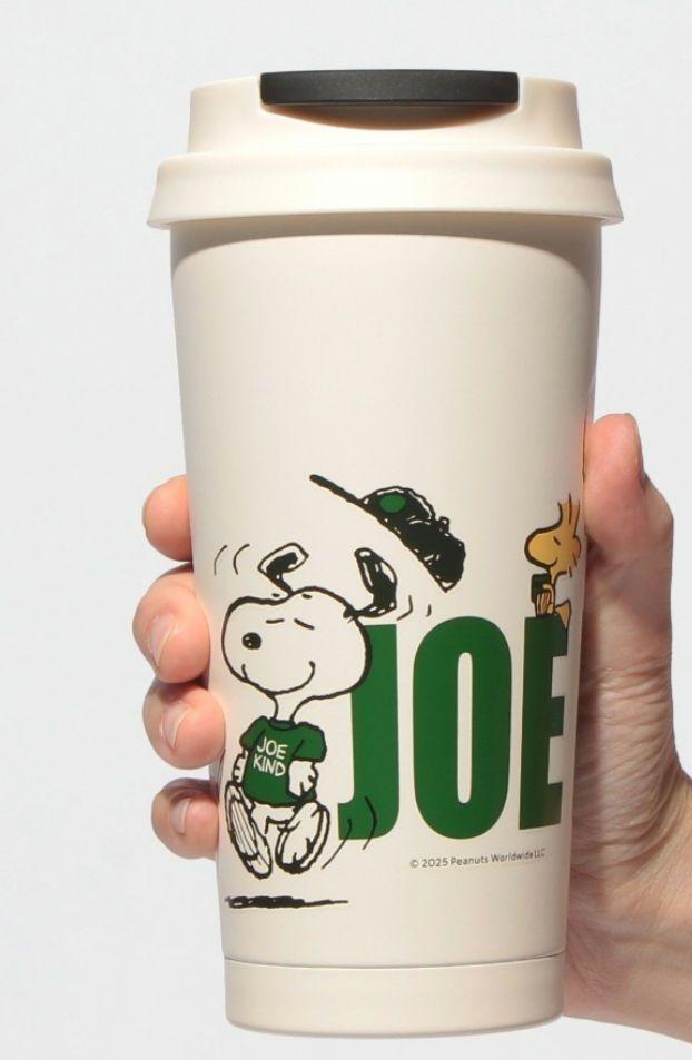 PEANUTS ステンレス TOGO タンブラーホワイト 473ml　ピンバッチ