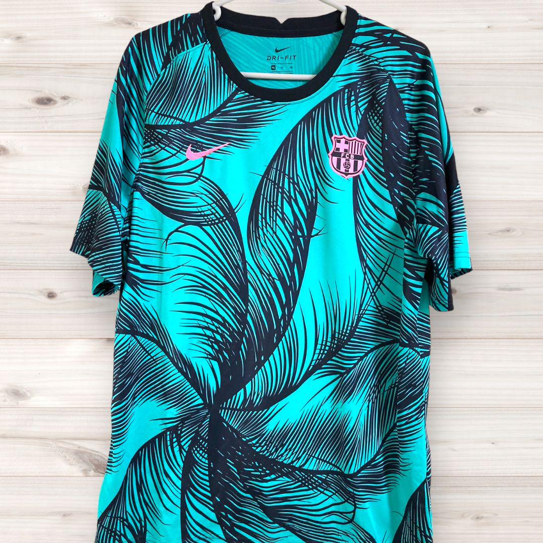 20-21 FC BARCELONA CLプレマッチトップ NIKE X 緑✖︎黒 - メルカリ