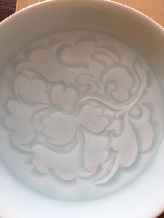 SALE品質保証 cocomin様専用 青白磁 牡丹文 皿4枚 EO8S3-m62466703419 和光 快山窯 通販在庫
