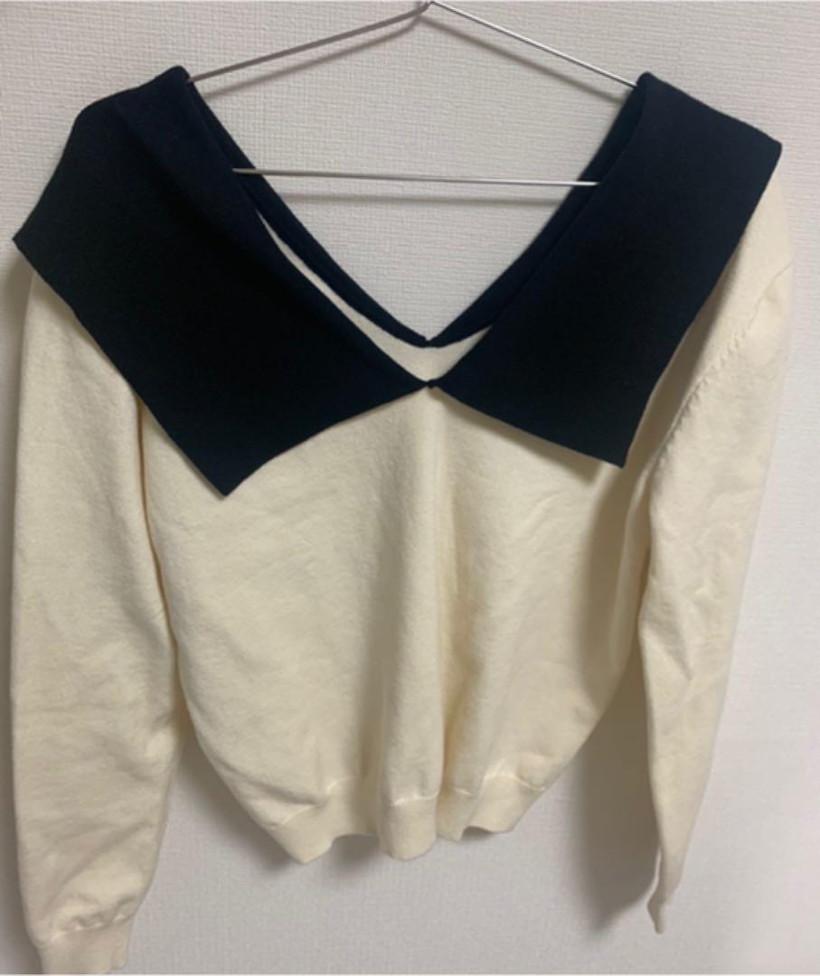 などアフターサービスも万全 epine❤︎ big collar bi-color summer knit などアフターサービスも万全 epine❤︎ big collar bi-color summer knit