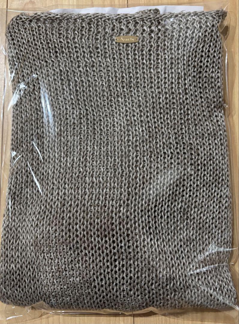 【新品未使用】A part by リネンコンメッシュプルオーバー グレー　美品