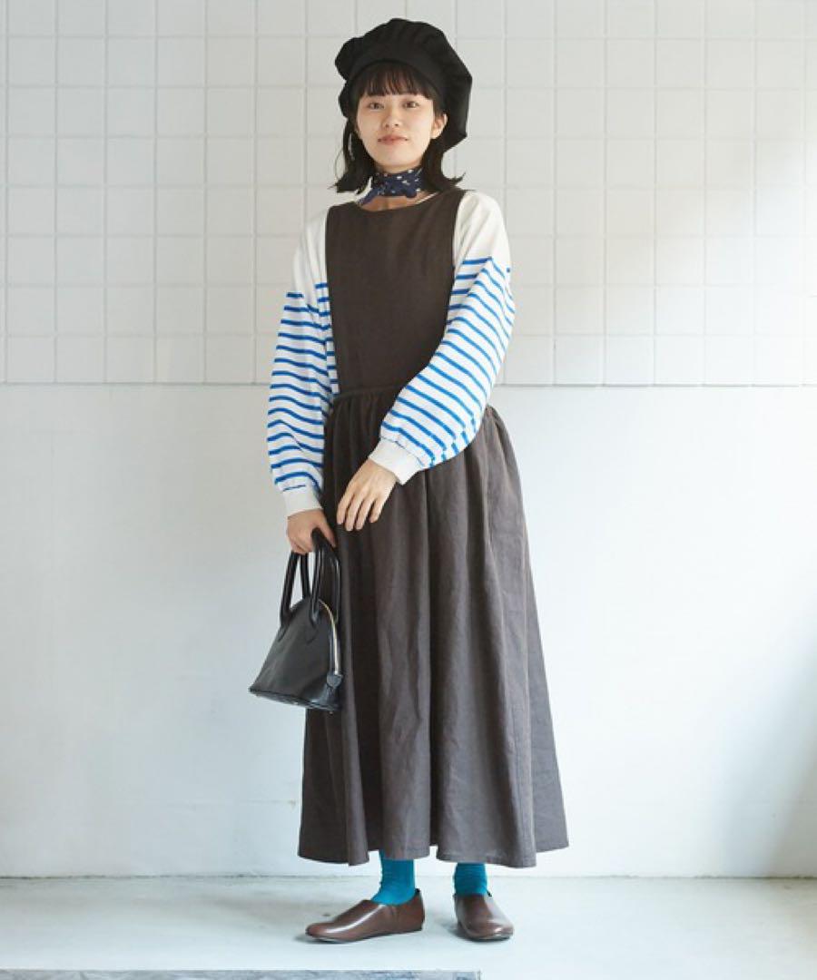 【2021AW】bulle de savonウールリネン ジャンパースカート