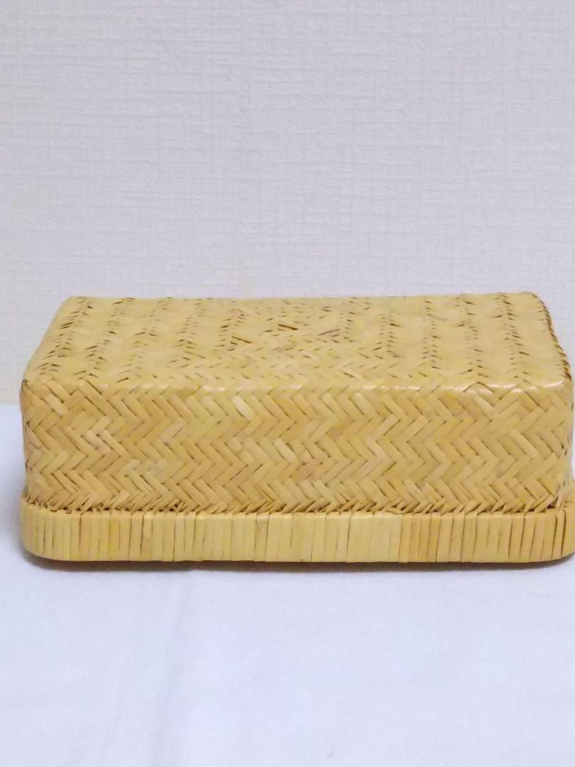 【鳥越竹細工】蓋付き 竹かご すず竹
