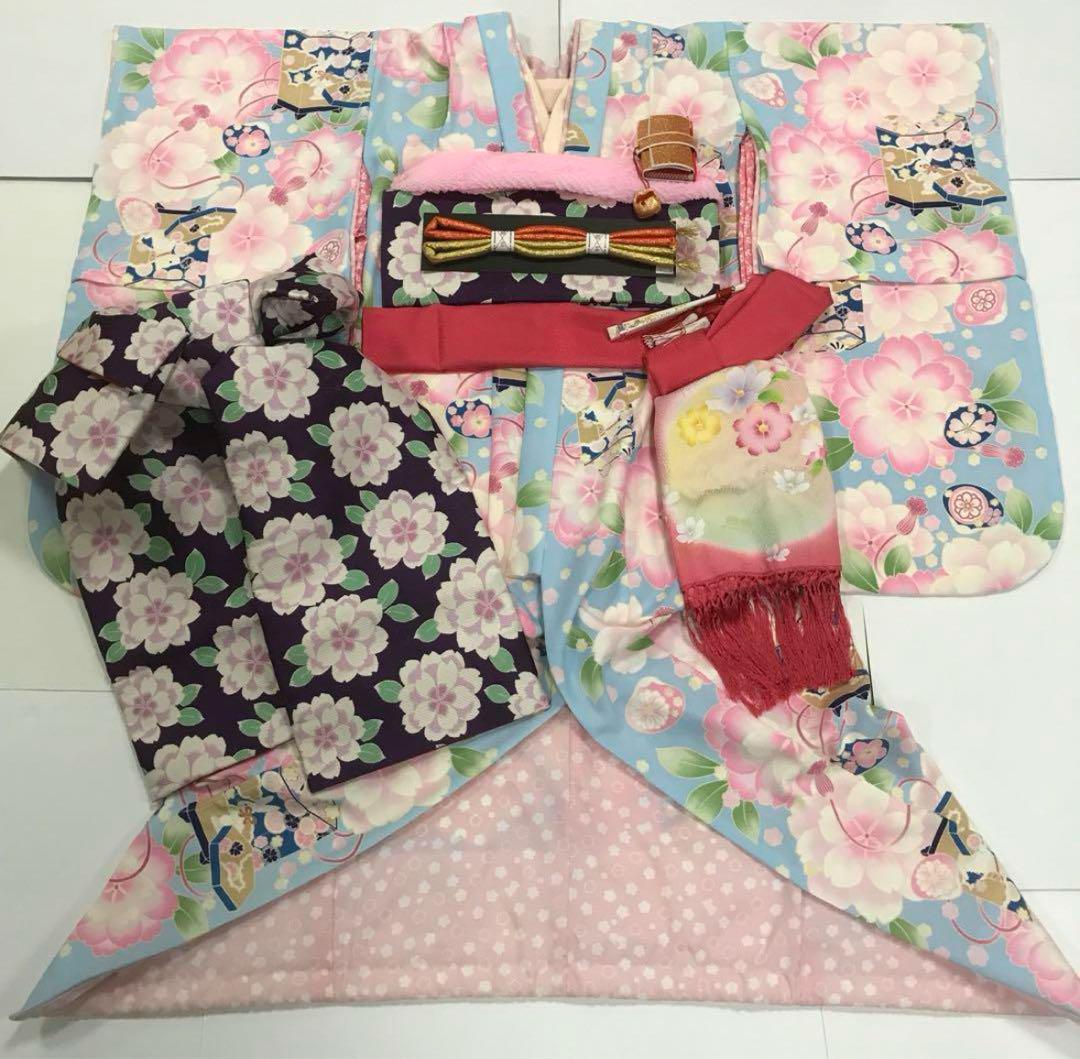 オレンジ、金の作り帯 ハンドメイド 5歳から 七五三などに