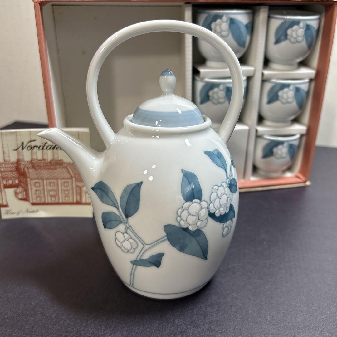乃りたけ＊ノリタケ・茶器セット・酒器ポット・お猪口・5客・新春
