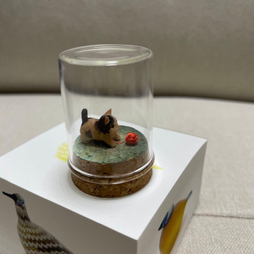 貴重　小出信久　木彫り猫　毛糸　作家物