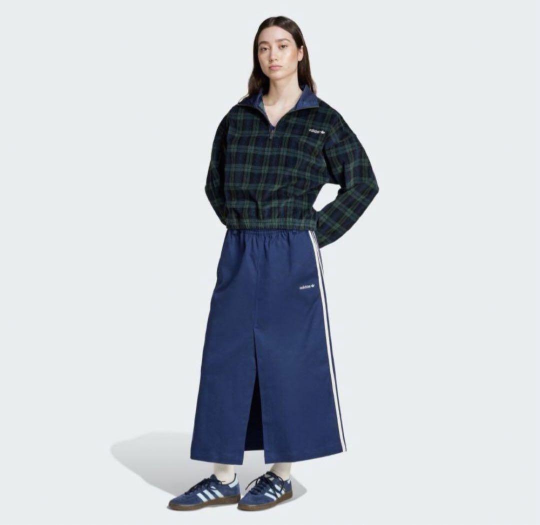 IX1054 コーデュロイ タータン ハーフジップトップ　adidas xs
