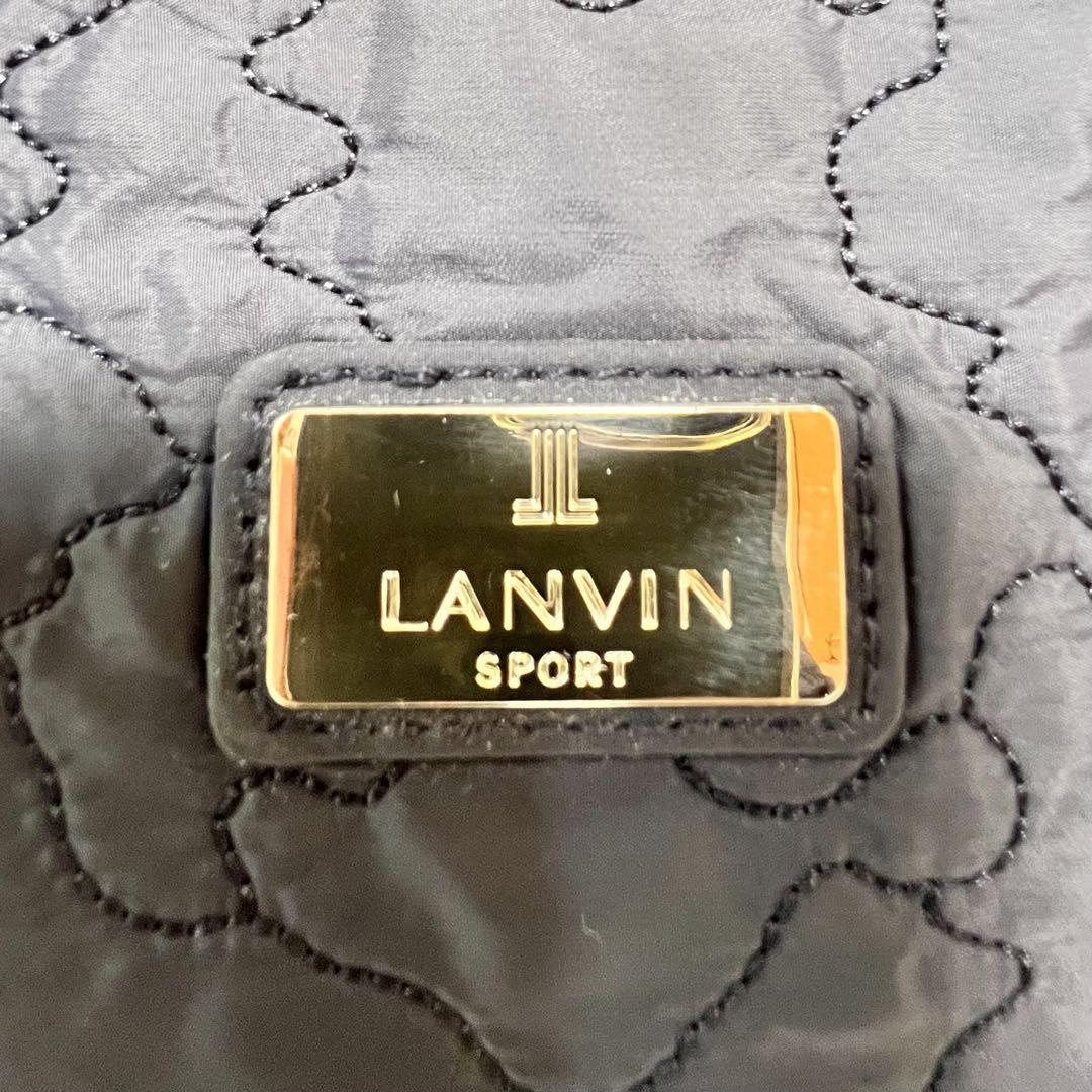 LANVIN シルバー ロゴプレート キルティング トートバッグ