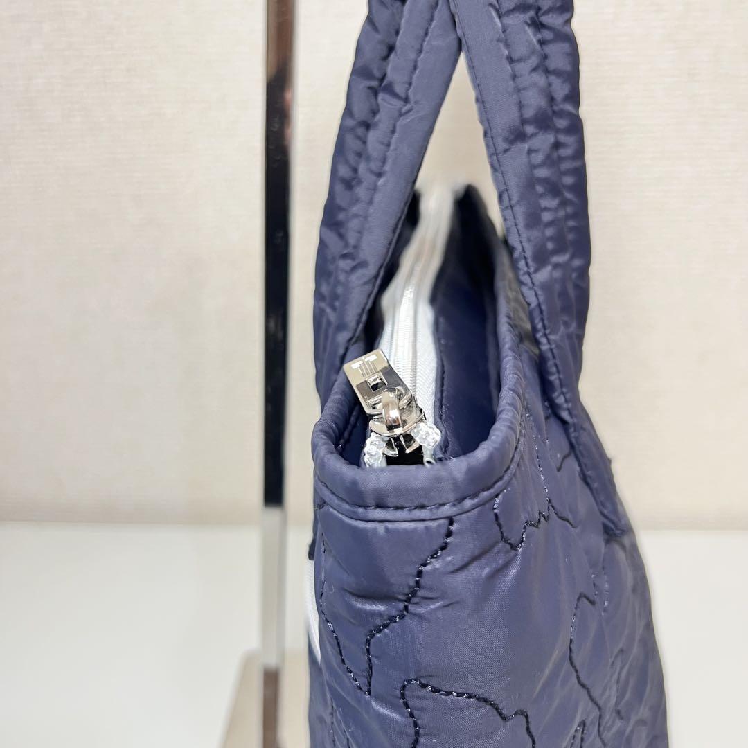 【公式】アクセサリーの激安通販 LANVIN シルバー ロゴプレート キルティング トートバッグ バッグ
