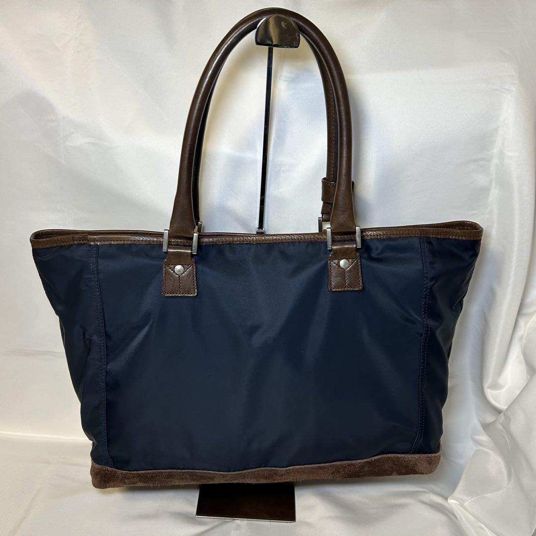 【美品】マスターピース トートバッグ　ビジネスバッグ　日本製　紺　A4 肩掛け可