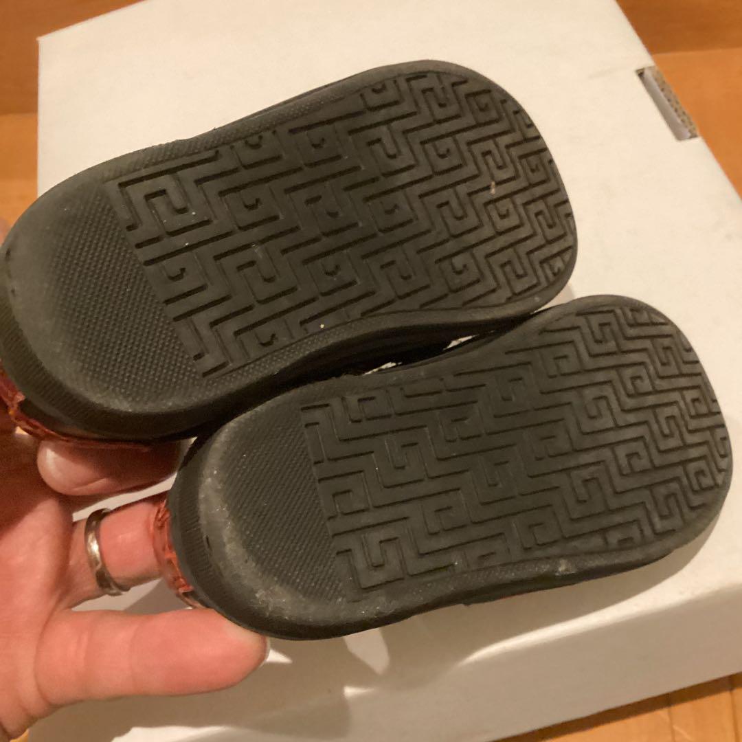 Gucci ブラックレザー キッズシューズ 22 14cm