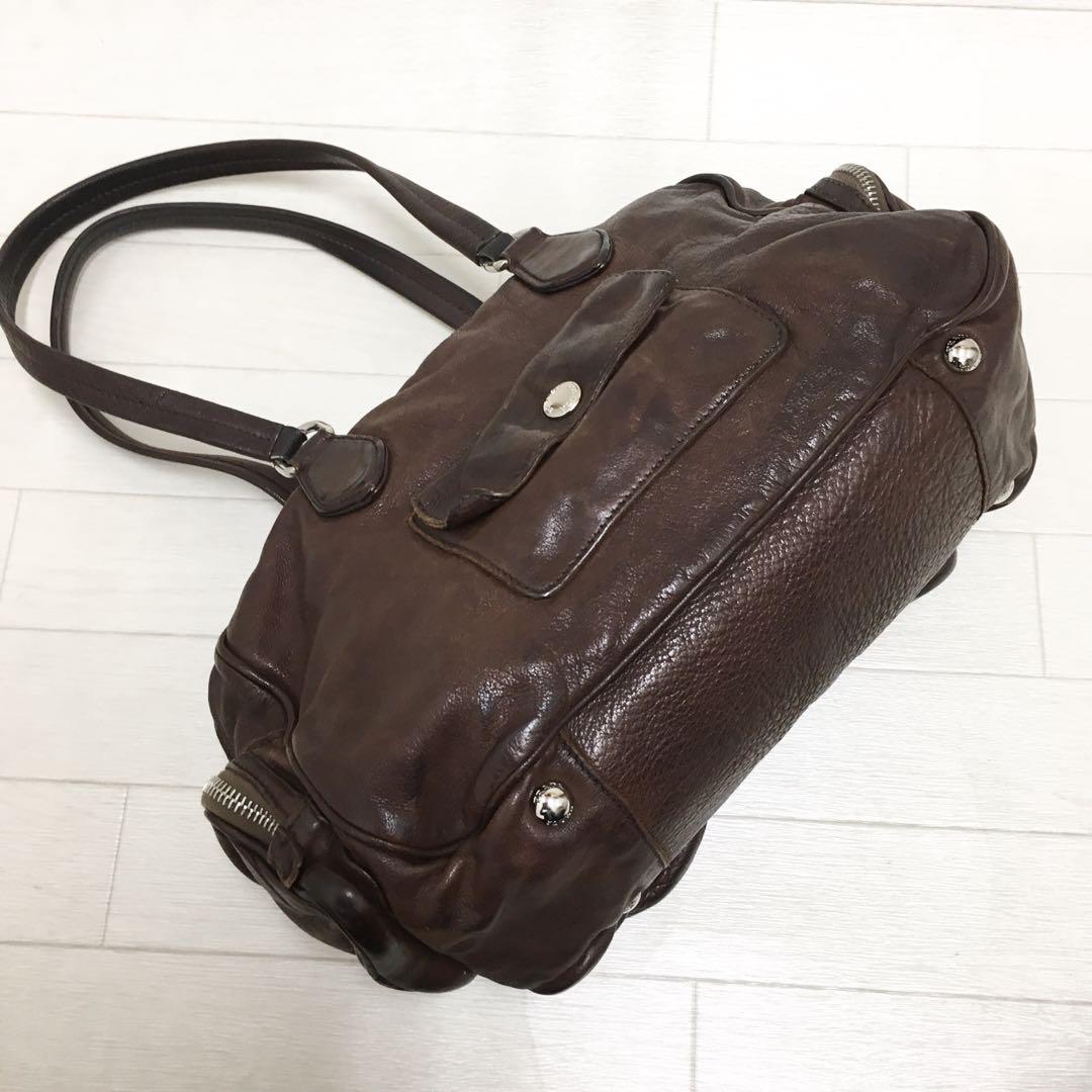 ☆美品・保存袋付☆PRADA ウォッシュドレザー ワンショルダーバッグ
