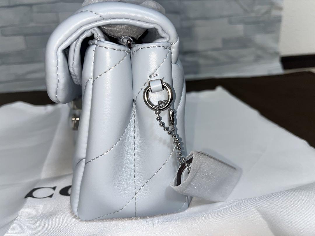 ★新品未使用★coachタビーショルダー バッグ 26 キルティンググレーブルー