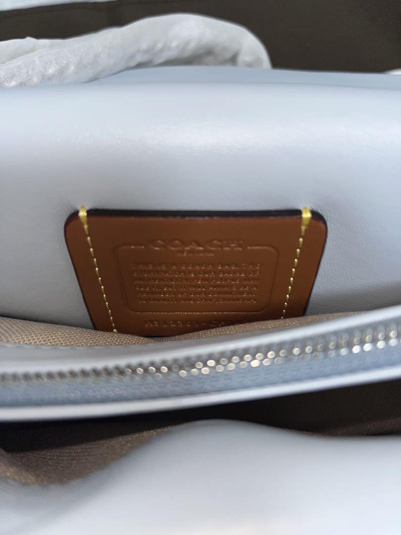 ★新品未使用★coachタビーショルダー バッグ 26 キルティンググレーブルー
