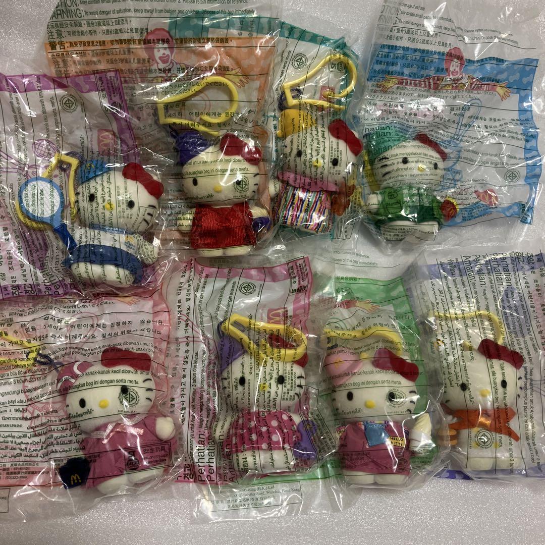新品未開封　全8種　キティ 2000年マクドナルド フロッキー レア　ストラップ