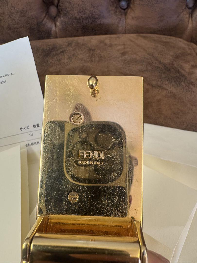 FENDI BUGSバックルリバーシブルベルト ブラック×グレー　フェンディ
