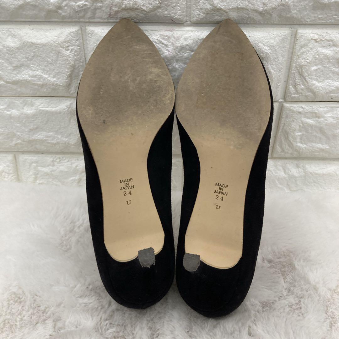 ❤️美品❤️DIANA ダイアナ ポインテッドトゥ パンプス 24 ブラック 美脚