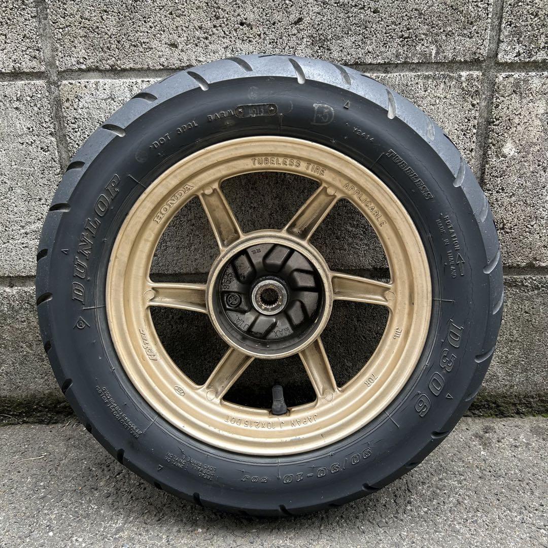af35 純正風社外ホイール HONDA AF35 ライブディオZX 純正リアホイール タイヤ付き 金