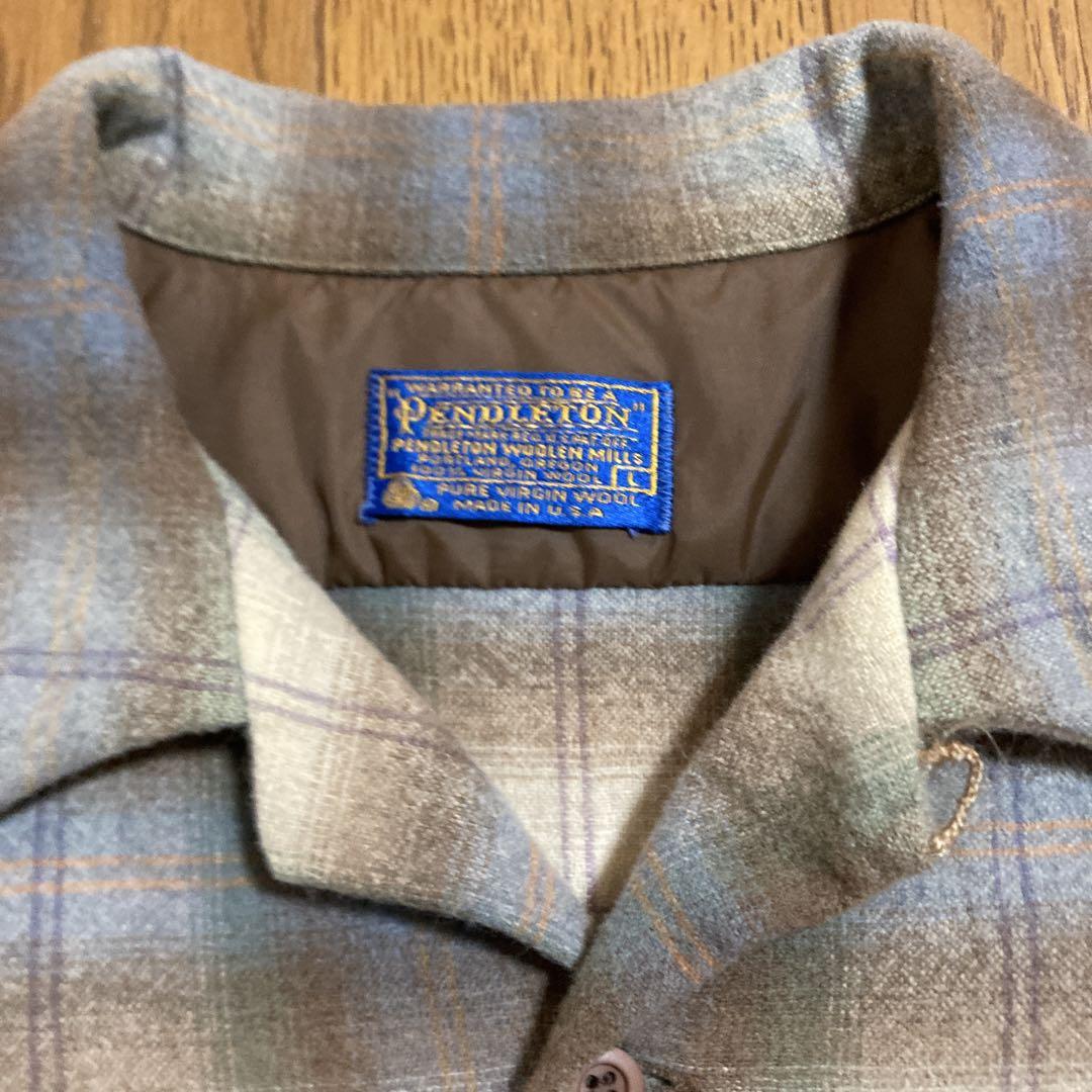 70s vintage  PENDLETON  ボードシャツ　L  オンブレ