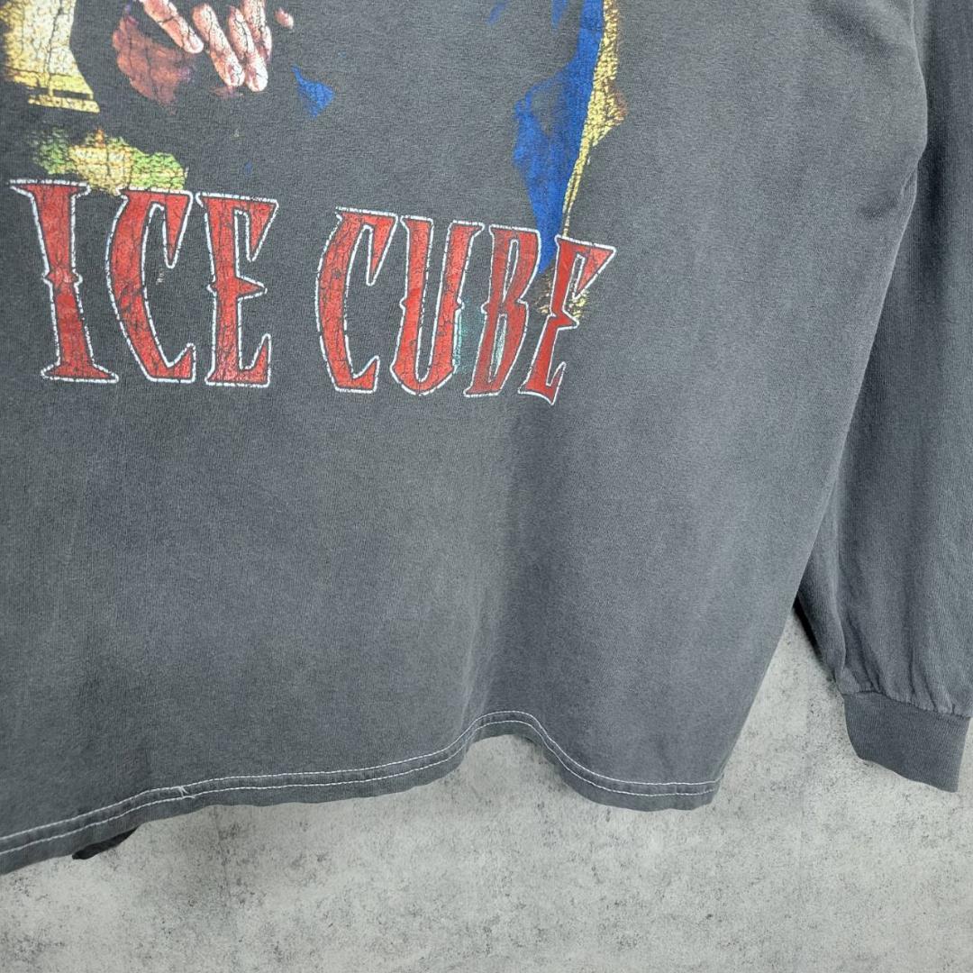 アイスキューブド ラッパー ビッグロゴ ロング Tシャツ グレー L 古着