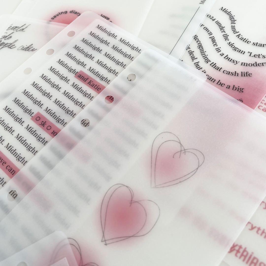 韓国 貯金 貯蓄 バインダー カバー リフィル ハート ピンク WWW_OPDRERGINERDOGAN_COM