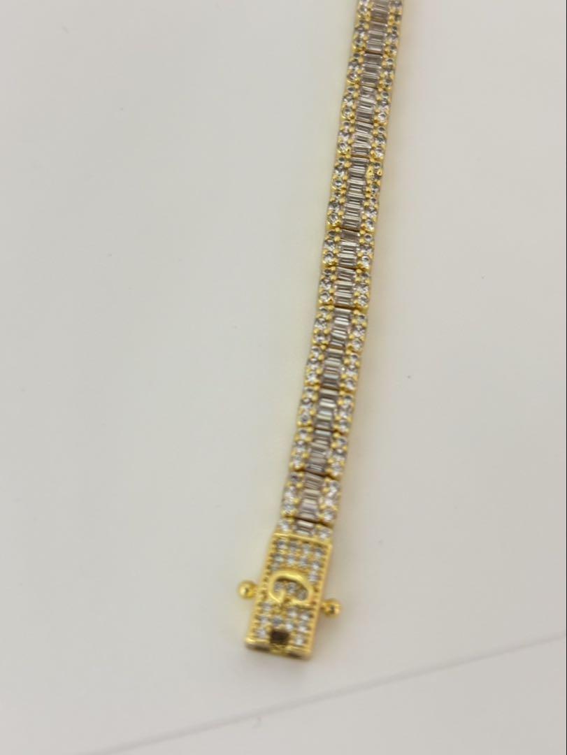 正規品 glitter グリッター ゴールド ブレスレット テニスチェーン 金 Glitter グリッター テニスブレスレット 極美品 - メルカリ