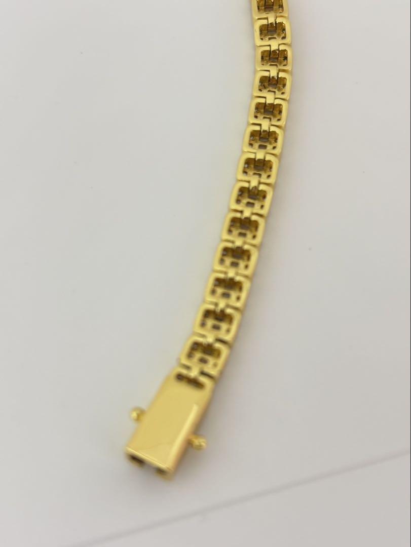 正規品 glitter グリッター ゴールド ブレスレット テニスチェーン 金 Glitter グリッター テニスブレスレット 極美品 - メルカリ