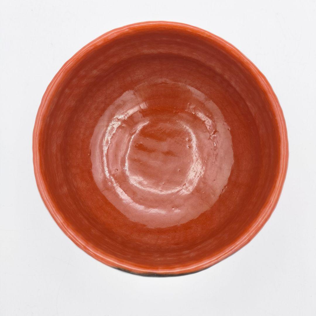 a339　茶碗　赤楽　佐々木　昭楽　長次郎写　木守　共箱　茶道具　茶道　古物