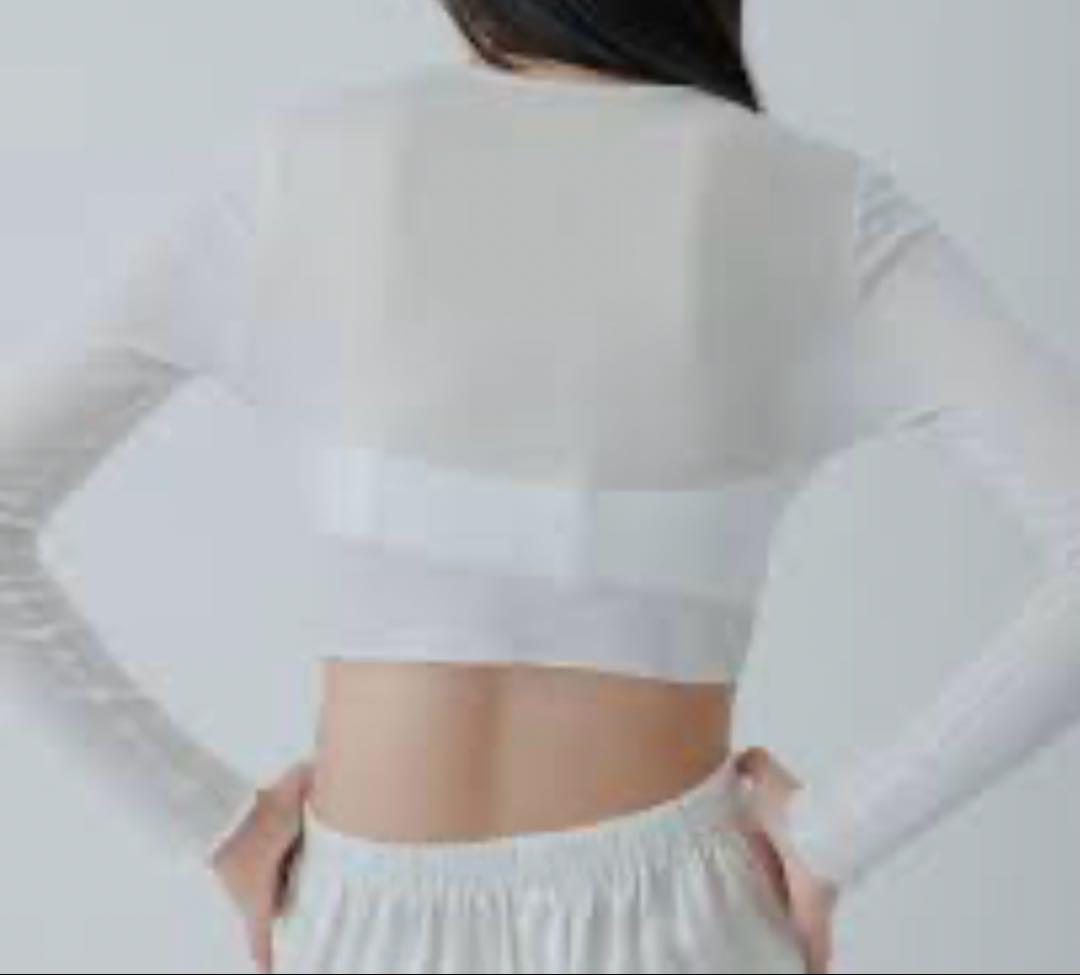 トップス yo biotop Sheer rib short cardigan