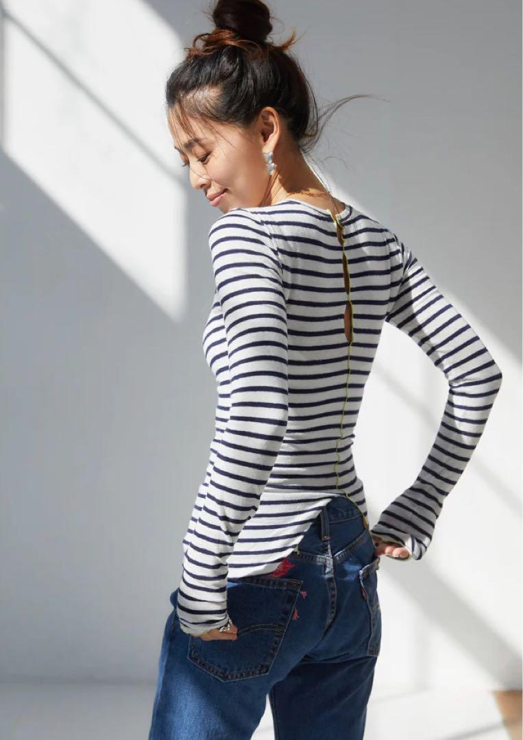 野沢和香 WE´RTHY DOUBLE-SIDED LONG TEE ブラック