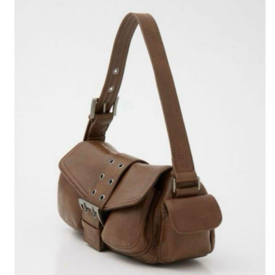 【ファッション通販】の商品をすべて SLY 完売品 スライ ブラウン バッグ HOBO BUCKLE FRONT バッグ