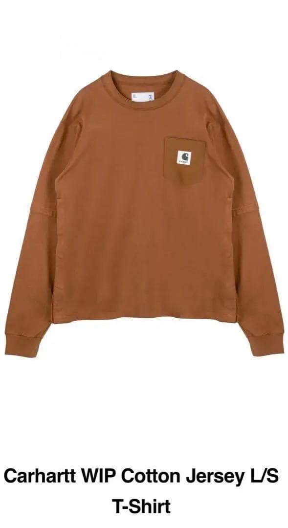sacai×Carhartt WIP Cotton Jersey サイズ1S sacai