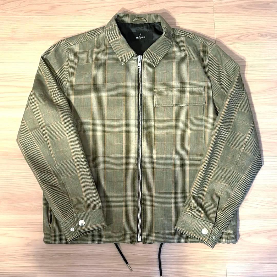mfpen チェック柄 ジップアップジャケット M