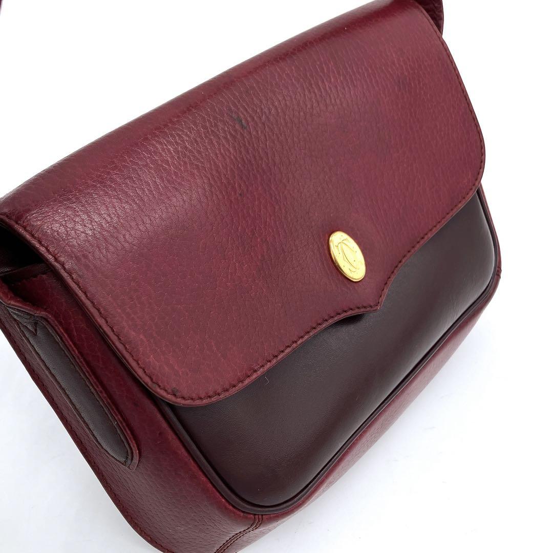 Cartier】ショルダーバッグ マストライン ゴールド金具 レザー
