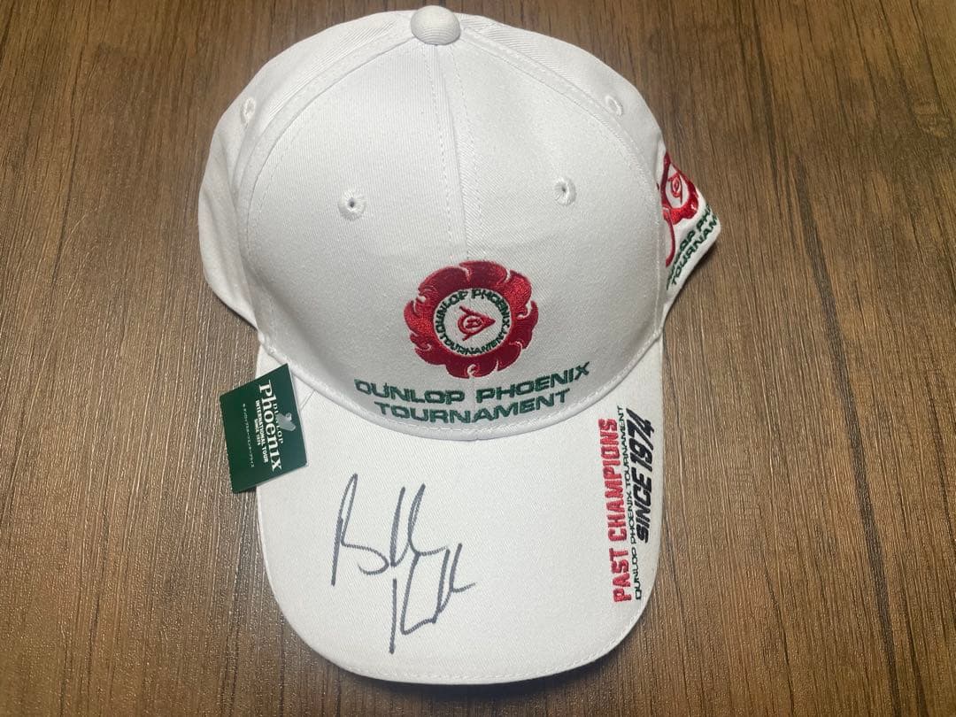 ケプカ選手サイン入り50周年記念ダンロップフェニックス キャップ新品、♥