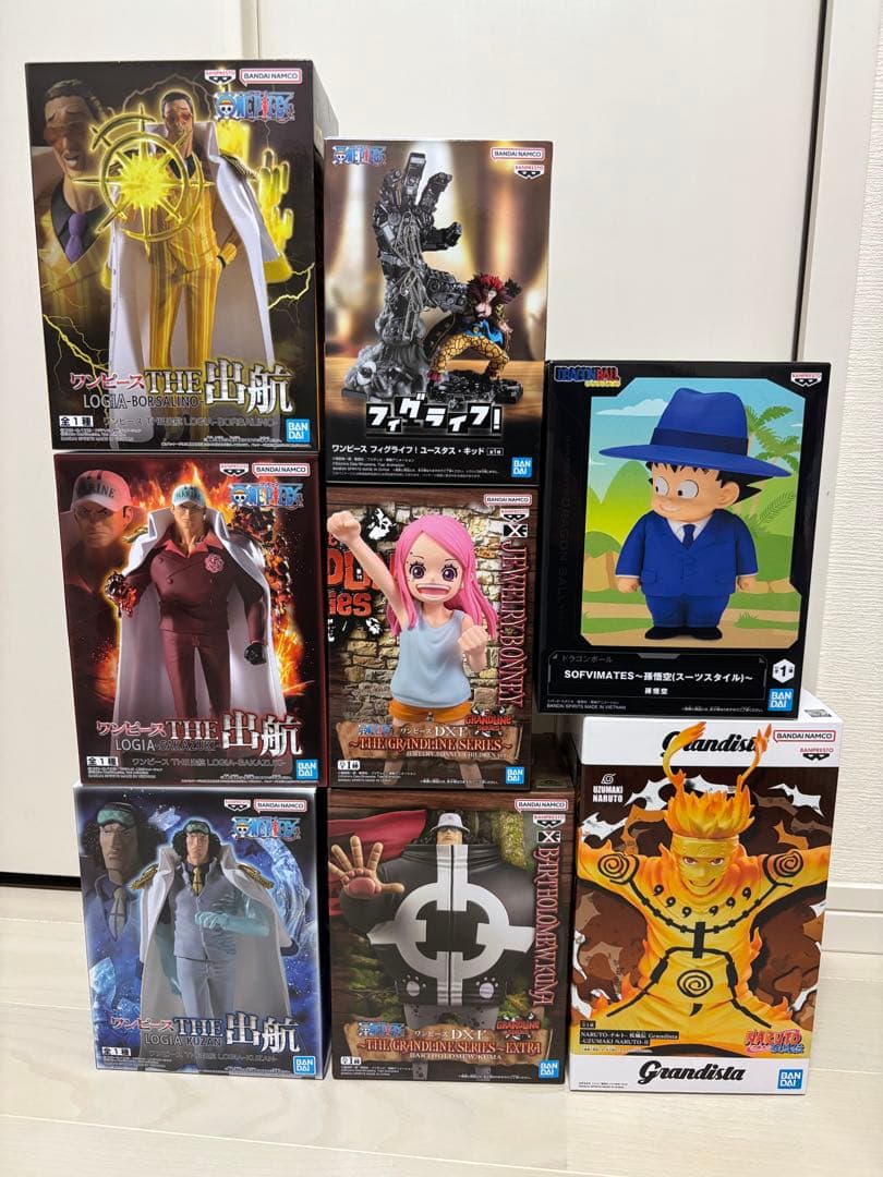 ワンピース ドラゴンボール NARUTO フィギュア8点セット