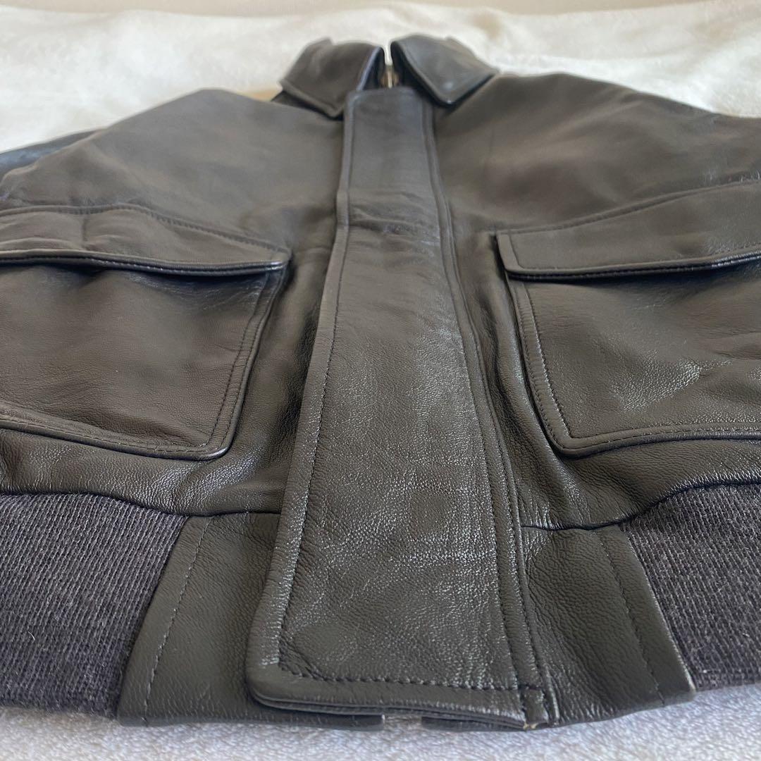 【極美品】 名作 llbean a-2 レザー フライトジャケット 画像11