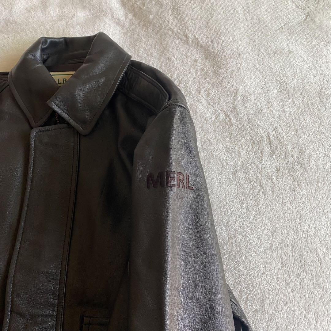 【極美品】 名作 llbean a-2 レザー フライトジャケット 画像12