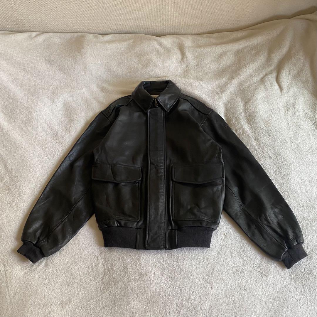 【極美品】 名作 llbean a-2 レザー フライトジャケット 画像4