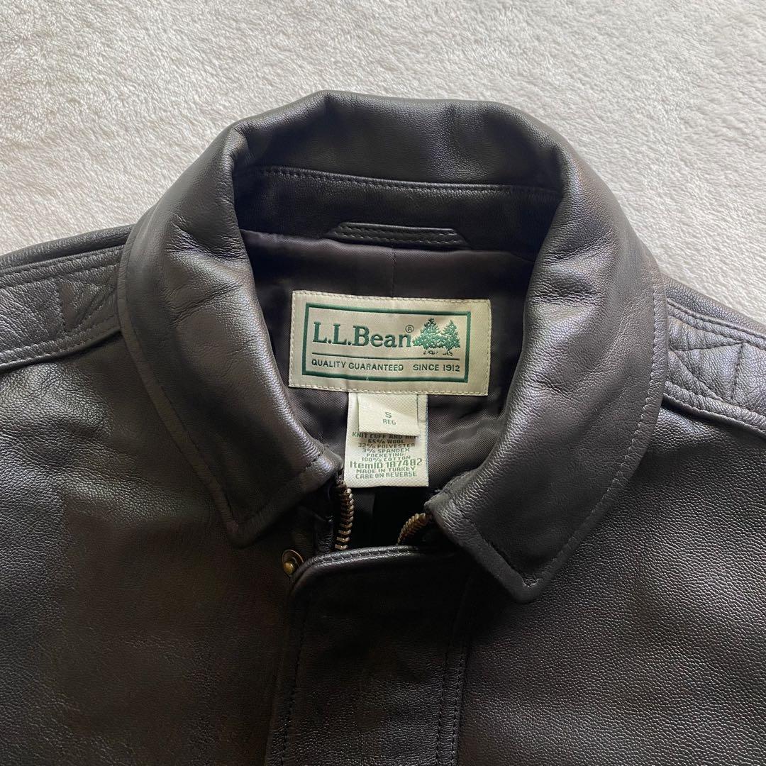 【極美品】 名作 llbean a-2 レザー フライトジャケット 画像7