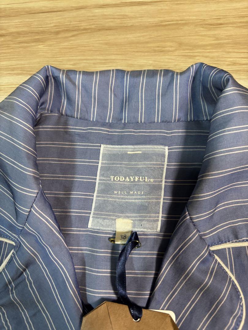 美品　TODAYFUL Stripe Rough コンビネゾンワンピース 腰紐 TODAYFUL Stripe Rough コンビネゾンワンピース 腰紐